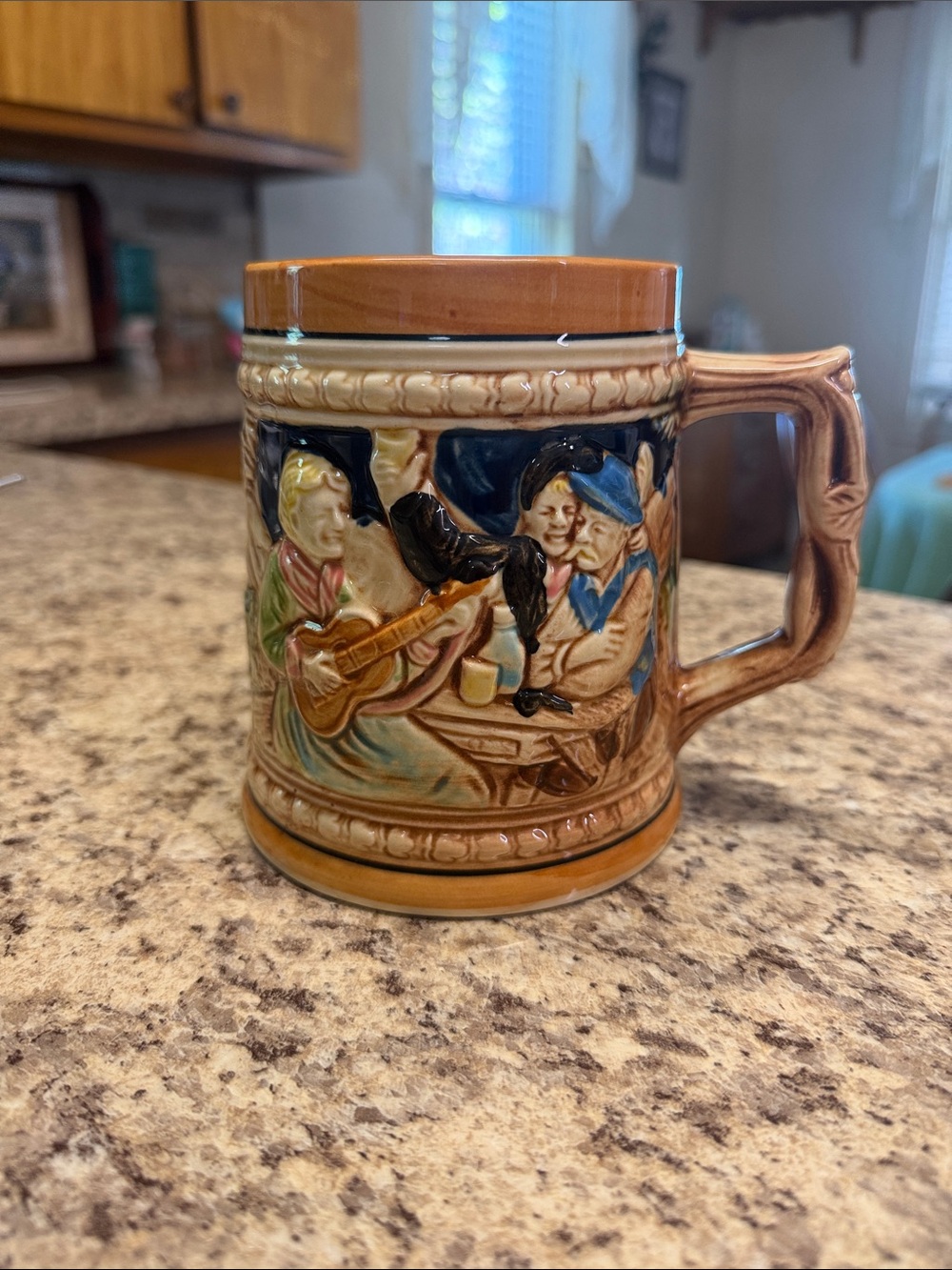 Beer Stein Ceramic, 6 Inches Tall Marked Made In Japan